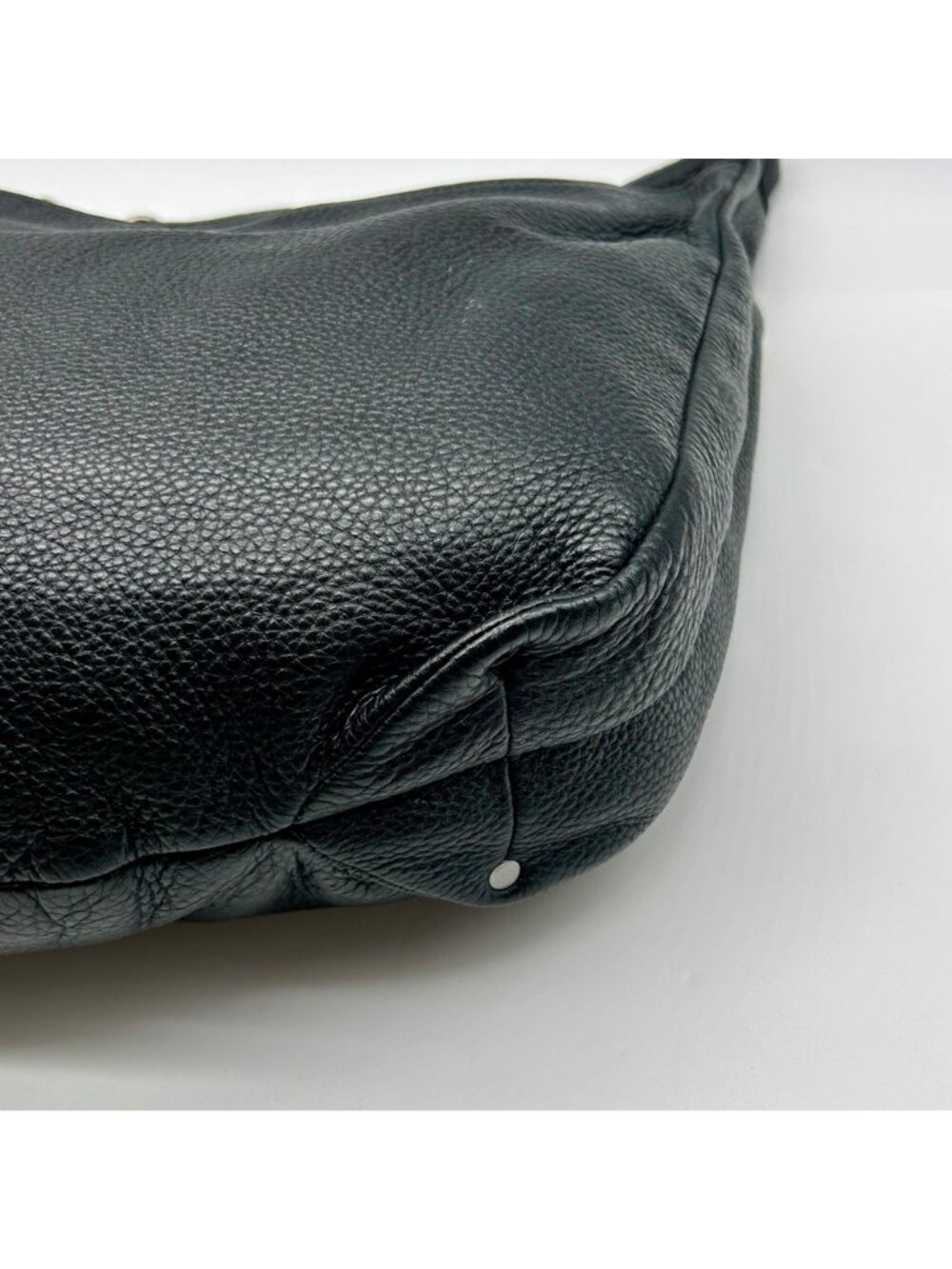 Kenneth Cole Black Pebbled Leather Slouch Hobo Bag - Picture 6 of 11